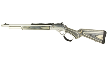 Picture of Rossi R95 Laminated, Lever Action Rifle, 45 Long Colt, 18" Barrel, Matte Finish, Silver, Ghost Ring Sight, Picatinny Rail, Laminated Stock, 8 Round 950045189LW
