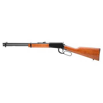 Picture of Rossi Rio Bravo Lever Action 22 LR Caliber with 15+1 Capacity, 18" Round Barrel, Polished Black Metal Finish & German Beechwood Stock Right Hand (Full Size) RL22181WD
