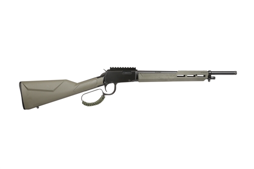 Picture of Rossi Rio Bravo Tactical 22 LR 10+1 16.50" Polished Black Oxide Steel Threaded Barrel, Picatinny Rail Matte Black Aluminum Receiver, Fixed OD Green Synthetic Stock RL22161STOD