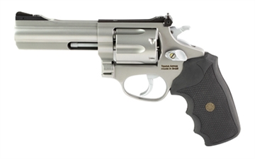 Picture of Rossi RM64, Double Action/Single Action, Steel Framed Revolver, 357 Magnum, 4" Barrel, Stainless Steel Finish, Silver, Rubber Grips, Adjustable Sights, 6 Rounds 2-RM649 2RM649