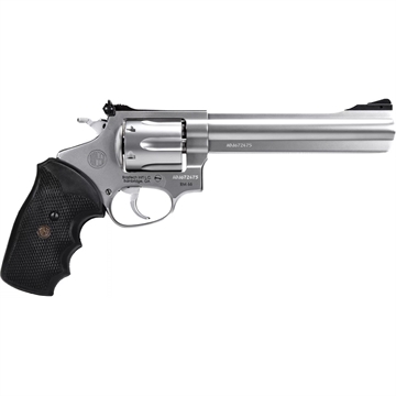 Picture of Rossi RM66, Double Action/Single Action, Steel Framed Revolver, 357 Magnum, 6" Barrel, Stainless Steel Finish, Silver, Rubber Grips, Adjustable Sights, 6 Rounds 2-RM669 2RM669