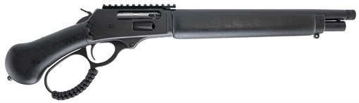 Picture of Rossi R95, Lever Action Pistol Grip Firearm, 45-70 Government, 13.25" Threaded Barrel, Picatinny Top Rail, Cerakote Finish, Black, Medium Loop, 4 Rounds 95P4570131 754908365104