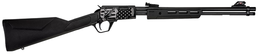 Picture of Rossi RP22 22 LR 15+1 18" Black Polished Alloy Steel Barrel, Black w/Engraved Eagle & US Flag Aluminum Receiver, Black Synthetic Fixed Stock RP22181SYEN18
