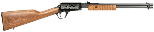 Picture of Rossi Gallery Full Size 22 LR 15+1, 18" Polished Black Steel Barrel, Polished Black w/Engraving Steel Receiver, Hardwood Fixed Stock, Right Hand RP22181WDEN07