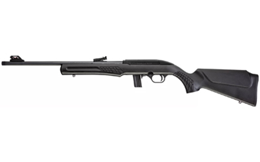 Picture of Rossi RS22, Semi-automatic Rifle, 22 LR, 18" Threaded Barrel, Matte Finish, Black, Synthetic Stock, Adjustable Fiber Optic Sights, 10 Rounds, 1 Magazine RS22L1811-TH RS22L1811TH