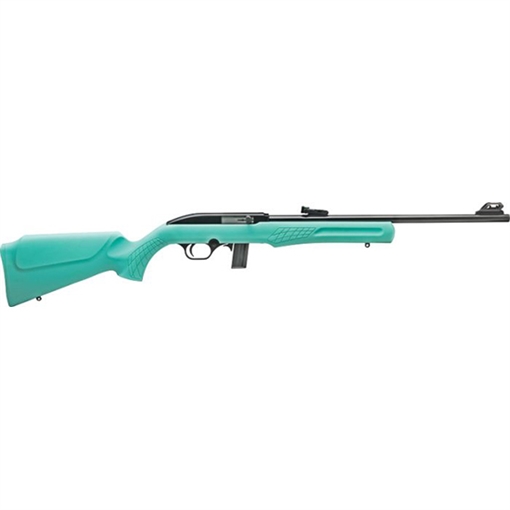 Picture of Rossi RS22 Full Size 22 LR 10+1 18" Matte Black Steel Barrel, Matte Black Grooved Aluminum Receiver, Teal Synthetic Fixed Stock RS22L1811TL