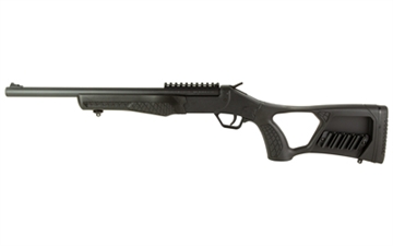 Picture of Rossi Tuffy Single Shot 45 Colt (LC)/410 Gauge (3" Chamber) 1rd 16.50", Black, Thumbhole Pistol Grip Stock with Shell Holder, Overmolded Grip, Front Iron Sight, Optics Mount SSPS45-BK