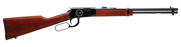 Picture of Rossi Rio Bravo 22 LR 15+1 18" Black Polished Alloy Steel Barrel, Black Engraved w/Stars "1776" Alloy Steel Receiver, Hardwood Fixed Stock, Right Hand RL22181WD-EN23