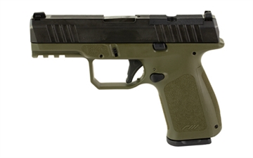 Picture of Rost Martin RM1C, Striker Fired, Semi-automatic, Polymer Frame Pistol, Compact, 9MM, 4" Barrel, Nitrocarburized Finish, Olive Drab Green, Front White Dot Sight, Black Serrated Rear Sight, Optics Ready, Ambidextrous, 2 Magazines, (1)-17 Round and (1)-15 Round, Includes RMR Mounting Plate RM1CODGOSP