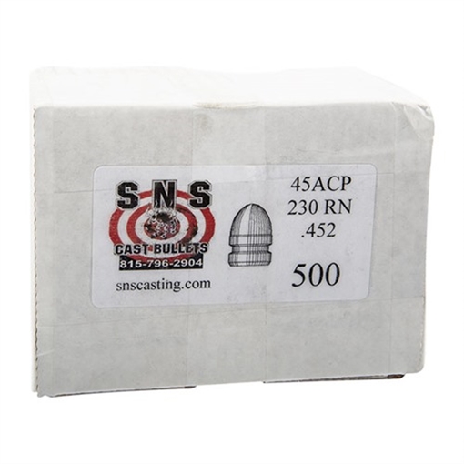 Picture of ROUND NOSE .45 CALIBER CAST LEAD RN PISTOL BULLETS SS45230RN