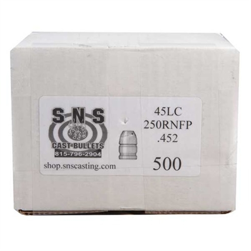 Picture of ROUND NOSE FLAT POINT .45 CALIBER CAST LEAD RNFP PISTOL BULLETS 100200042