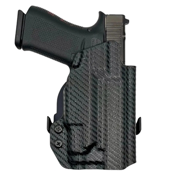 Picture of Rounded Gear Paddle Holster OWB Black Carbon Fiber Kydex Fits Glock 43/48 Right Hand GLKG4348TLR7CFRHOWBPDL