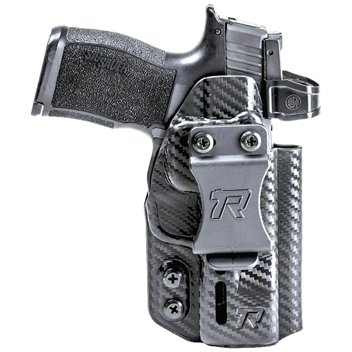 Picture of Rounded Gear Druid IWB/OWB Black Carbon Fiber Kydex Fits Glock 17/19/23/32 Ambidextrous RGDRUIDGLKDSCFAMBI