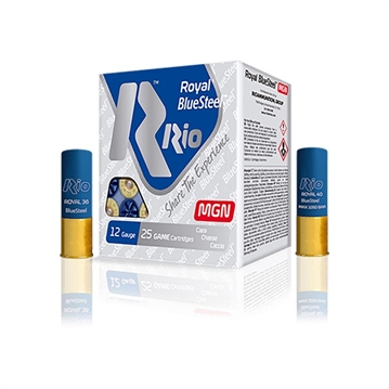 Picture of Rio Ammunition Royal BlueSteel Magnum 12Gauge 3" 1 1/4oz 2Shot 25 Per Box/10 Case RBSM362