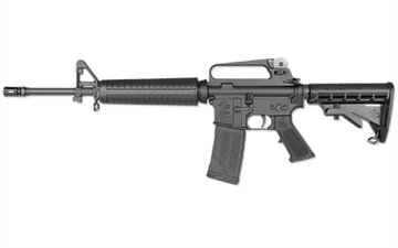 Picture of Rock River Arms LAR-15 A2 Carbine, Semi-automatic, AR, 223 Remington/556NATO, 16" Barrel, Anodized Finish, Black, Mid-Length Gas System, A2 Upper Receiver, A2 Front Sight, 2-Stage Trigger, 6 Position Collapsible Stock, 30 Rounds, 1 Magazine AR1296