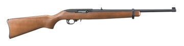 Picture of Ruger 10/22 Carbine, Semi-automatic Rifle, 22 LR, 18.5" Barrel, Satin Black Finish, Alloy Steel, Hardwood Stock, Adjustable Rear and Gold Bead Front Sight, 10 Rounds, 1 Magazine 01103