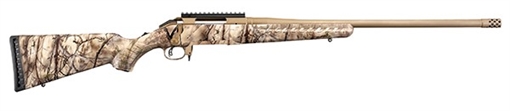 Picture of Ruger American Full Size 300 Win Mag 3+1 24" Burnt Bronze Cerakote Threaded Barrel, Picatinny Rail Steel Receiver, GoWild Camo I-M Brush Fixed Synthetic Stock, Right Hand 26929