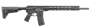 Picture of Ruger AR-556, Multi-Purpose Rifle, Semi-automatic, 5.56NATO/223Rem, 18" Barrel, Anodized Finish, MOE SL Collapsible Stock, 30 Round Magazine, Magpul MOE Grip, 15" Free Floated Aluminum Handguard, Rifle Length Gas System 08514