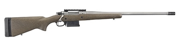Picture of Ruger Hawkeye Long-Range Hunter Full Size 6.5 Creedmoor 5+1 22" Matte Stainless Steel Threaded Barrel, Picatinny Rail Stainless Steel Receiver, Black Speckled Brown Adj LOP Laminate Stock 47198
