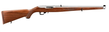 Picture of Ruger TALO 10/22 Carbine, Semi-automatic, Rifle, 22LR, 18.5" Barrel, Polished Stainless Finish, Walnut Mannlicher Stock, Adjustable Sights, 10Rd 01264