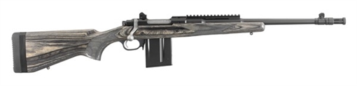 Picture of Ruger Scout Rifle, Bolt-Action Rifle, 308 Win, 18.7" Barrel, Matte Stainless Finish, Stainless Steel, Black Laminate Stock, Adjustable Rear & Protected Blade Sight, 10Rd 0 73667607 6822