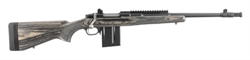 Picture of Ruger Scout Rifle, Bolt-Action Rifle, 308 Win, 18.7" Barrel, Matte Stainless Finish, Stainless Steel, Black Laminate Stock, Adjustable Rear & Protected Blade Sight, 10Rd 0 73667607 6822
