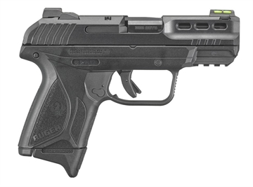 Picture of Ruger Security-380, Single Action Only, Semi-automatic, Polymer Frame Pistol, Compact, 380 ACP, 3.42" Barrel, Black Oxide Finish, Fiber Optic Front and Drift Adjustable Rear Sights, Manual Safety and Integrated Trigger Safety, 10 Rounds, 2 Magazines 03855