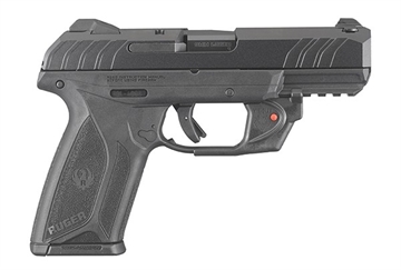 Picture of Ruger Security-9, Single Action Only, Semi-automatic, Polymer Frame Pistol, Full Size, 9MM, 4" Barrel, Black Oxide Finish, 3 Dot Drift-Adjustable Sights, Manual Safety and Integrated Trigger Safety, 15 Rounds, 2 Magazines, Viridian Laser, Right Hand 03816