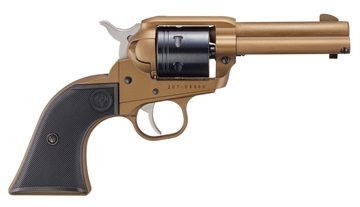 Picture of Ruger Wrangler, Single Action Only, Revolver, 22LR, 3.75" Barrel, Aluminum Alloy Frame, Cerakote Finish, Burnt Bronze, Black Synthetic Grips, Integral Notch Rear Sight/Blade Front Sight, Transfer Bar Safety, 6 Rounds 02054