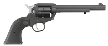 Picture of Ruger Wrangler, Single Action Only, Revolver, 22LR, 6.5"Barrel, Aluminum Alloy, Cerakote Finish, Black, Checkered Synthetic Grips, Integral Notch Rear Sight/Blade Front Sight, Transfer Bar Safety, 6 Rounds 02042