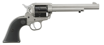 Picture of Ruger Wrangler, Single Action Only, Revolver, 22LR, 6.5" Barrel, Aluminum Alloy, Cerakote Finish, Silver, Checkered Synthetic Grips, Integral Notch Rear Sight/Blade Front Sight, Transfer Bar Safety, 6 Rounds 02037