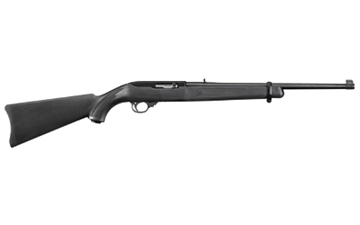 Picture of Ruger 10/22 Carbine, Semi-Automatic Rifle, 22 LR, 18.5" Barrel, Satin Black Finish, Alloy Steel, Black Synthetic Stock, Adjustable Rear and Gold Bead Front Sight, 10 Round 01151