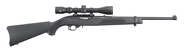Picture of Ruger 10/22 Carbine, Semi-automatic Rifle, 22 LR, 18.5" Barrel, Satin Black Finish, Alloy Steel Receiver, Black Synthetic Stock, With Viridian EON 3-9x40 Scope and Ruger Case, 10Rd Rotary Magazine 31143