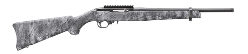 Picture of Ruger 10/22 Carbine, Semi-automatic Rifle, 22 LR, 16.12" Barrel, Threaded 1/2X28, Satin Finish, Black, Kryptek Typhon Synthetic Stock, 10 Rounds, 1 Magazine 31215
