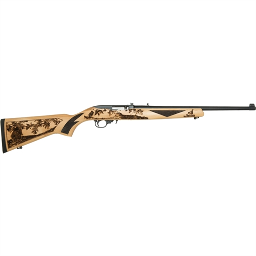 Picture of Ruger Ruger 10/22 Small Game Rifle 22 lr 18.5. Blue/Hardwood Laser Engraved 10 rd. GC-31475-SGE