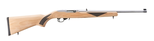 Picture of Ruger 10/22 Sporter, Semi-Automatic Rifle, 22 LR, 18.5" Barrel, Clear Satin Finish, Alloy Steel, Natural Finished Hardwood Stock with Black Checkering, Adjustable Rear & Gold Bead Front Sight, 10 Rounds, 1 Magazine 31229