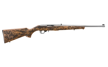 Picture of Ruger 10/22, Mule Deer Foundation, TALO, Semi-automatic Rifle, 22 LR, 18.5" Barrel, Satin Stainless Finish, Mule Deer Engraved Walnut Stock, Gold Bead Front Sight, 10 Rounds, 1 Magazine 31188