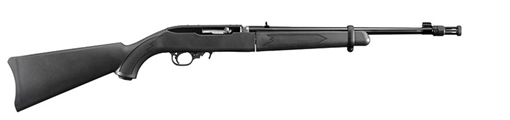 Picture of Ruger 10/22 Takedown, Semi-Automatic Rifle, 22 LR, 16.4" Barrel, Satin Black Finish, Alloy Steel, Black Synthetic Stock, Adjustable Rear & Bead Front Sight, 10Rd, Ballistic Nylon Case 11112