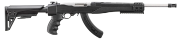 Picture of Ruger TALO 10/22, ATI Tactical, Semi-automatic, Rifle, 22 LR, 16.5" Barrel, Threaded 1/2X28, Flash Hider, Matte Stainless Finish, Silver, Black Strikeforce ATI 6 Position Stock, 25 Rounds, 1 Magazine 31212