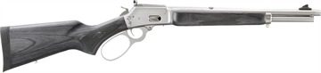 Picture of Marlin Firearms 1894, Trapper, Lever Action Rifle, 44 Magnum, 16.10" Cold Hammer Forged Barrel, Threaded 5/8x24, Stainless Finish, Silver, Black Laminate Stock, Skinner Blade Front Sight, Skinner Adjustable Rear Sight, 9 Rounds 70451