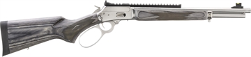 Picture of Marlin Firearms 1894 SBL, Lever Action Rifle, 44 Magnum, 16.10" Cold Hammer-Forged Stainless Steel Barrel, Threaded 5/8X24, Polished Stainless Finish, Gray Laminate Stock, Fiber Optic Front Sight with Tritium Ring, Adjustable Ghost Ring Rear Aperture, Full-length Picatinny Rail, 8 Rounds 70432