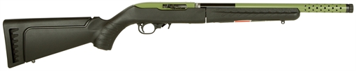 Picture of Ruger 10/22 Takedown Lite Sports South Exclusive Full Size 22 LR 10+1 16.12" Green Threaded Barrel, Green Steel Receiver, Black Synthetic Ruger Modular System Stock, Right Hand 21155