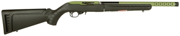 Picture of Ruger 10/22 Takedown Lite Sports South Exclusive Full Size 22 LR 10+1 16.12" Green Threaded Barrel, Green Steel Receiver, Black Synthetic Ruger Modular System Stock, Right Hand 21155