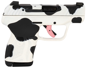 Picture of Ruger LCP Max Compact Frame 380 Auto 10+1 2.80" Black Steel Barrel, Cow Print Cerakote Serrated Steel Slide, Polymer Frame Cow Print w/Textured Grip 228134