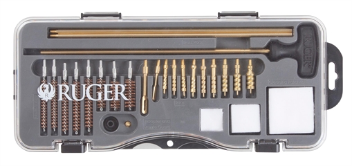 Picture of Allen Company Ruger Rifle and Handgun Cleaning Kit, 26 Piece, For 9MM-45ACP Handguns and .22-7MM Rifles, Molded Case 27825