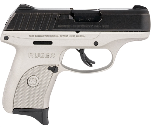 Picture of Ruger EC9s 9mm Luger Black Oxide Alloy Steel 3.12" Barrel 7+1, Savage Silver Cerakote Glass-Filled Nylon Frame, Black Oxide Hardened Alloy Steel Slide, Manual Safety 3290