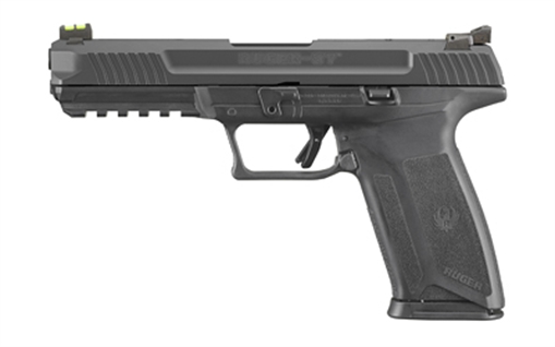 Picture of Ruger 57 Pro, Double Action Only, Semi-automatic, Polymer Frame Pistol Full Size, 5.7X28MM, 4.94" Black Nitride Barrel, Black Oxide Finish, High-Performance Glass-Filled Nylon Grip, Fiber Optic Front Sight, Adjustable Rear Sight, Integrated Trigger Safety, 20 Rounds, 2 Magazines 16403
