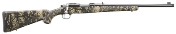 Picture of Ruger 77/357, Bolt Action Rifle, 357 Magnum, 18.5" Cold Hammer-Forged Threaded Barrel, 1/2X28 Threads, Blued Alloy Steel Finish, Synthetic Kryptek Obskura Nox Camo Stock, Adjustable Rear and Bead Front Sights, 5 Round 07421