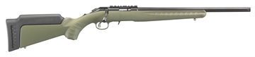 Picture of Ruger American Rimfire Sports South Exclusive Full Size 17 HMR 9+1 18" Satin Blued Threaded Barrel, Blued Scope Rail Steel Receiver, OD Green Synthetic Adjustable Stock, Right Hand 8336