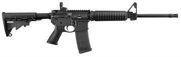 Picture of Ruger AR-556, Semi-automatic Rifle, 223 Rem/5.56NATO, 16.1" Threaded Barrel, 1/2"x28 Thread Pitch, Anodized Finish, Black Collapsible Stock, Adjustable Flip-Up Rear Sight, Adjustable Post Front Sight, 30 Rounds, 1 Magazine 08500